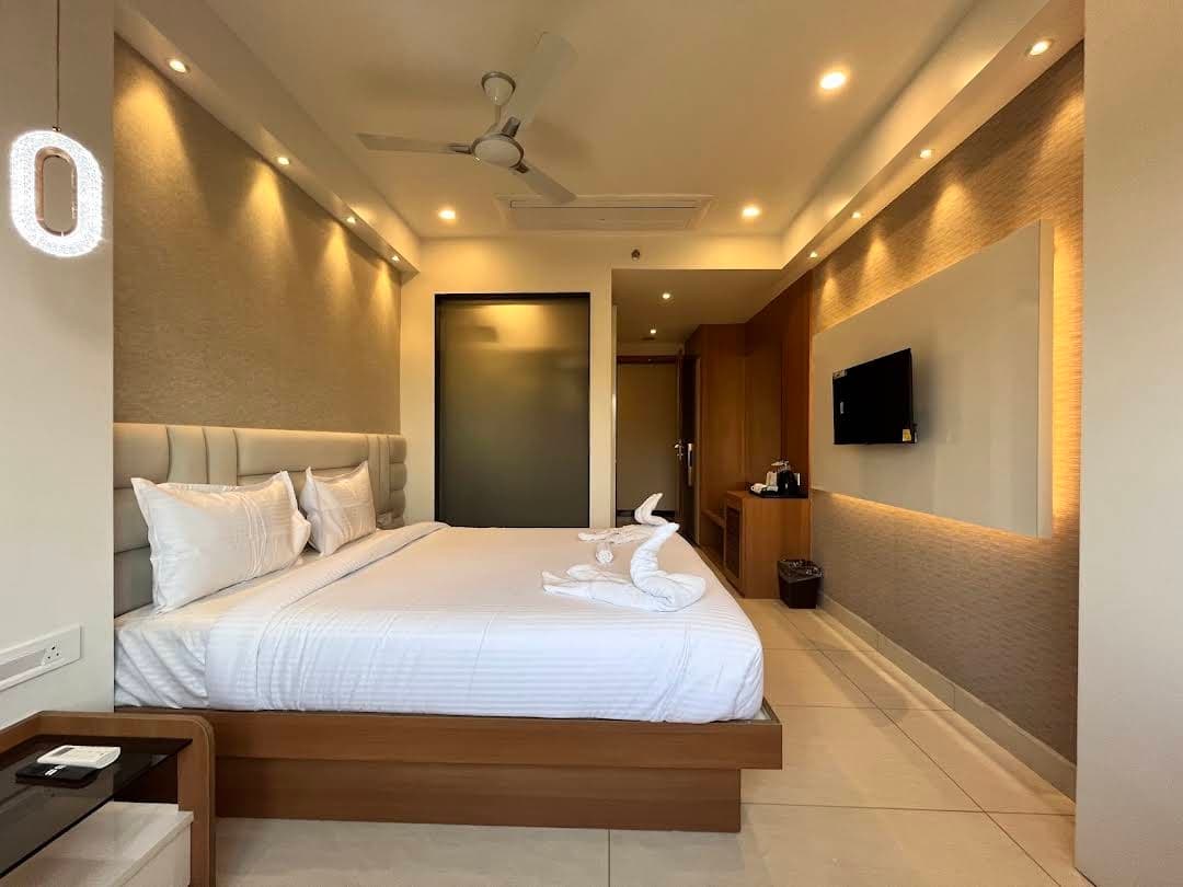 Luxury hotel room interior with premium furnishings at Sujata Hotel