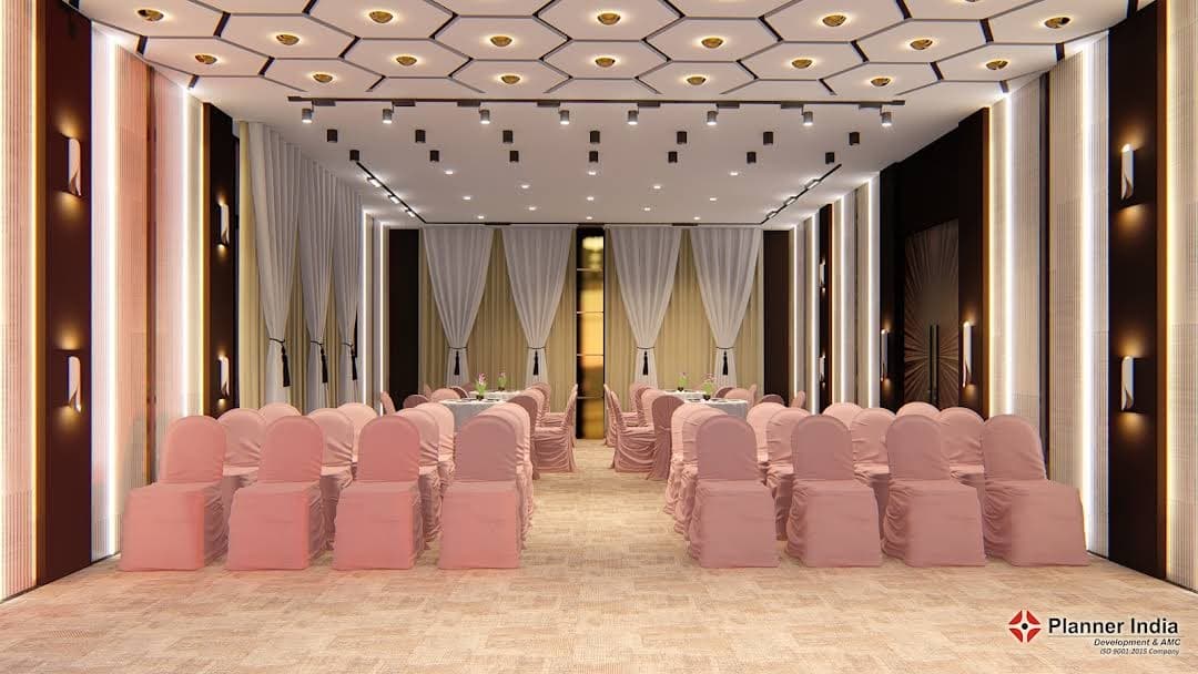 Sujata Hotel banquet hall with elegant setup for events and celebrations